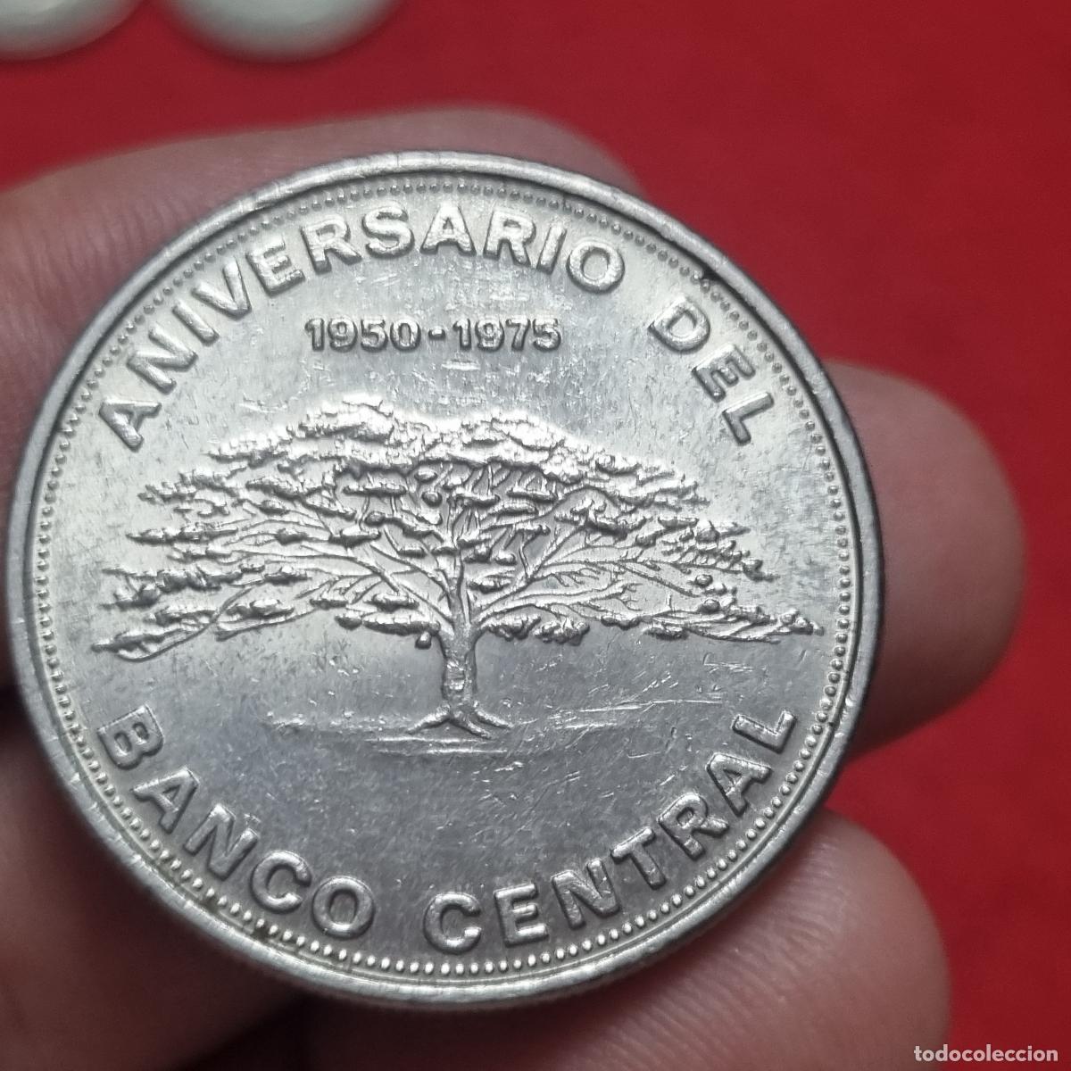 Moedas antigas da Am&eacute;rica: MONEDA COSTA RICA 10 COLONES 1975 ANIVERSARIO BANCO CENTRAL EBC ORIGINAL C40