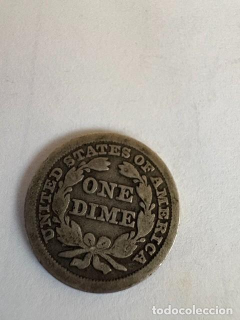 Monnaies anciennes d'Am&eacute;rique: Moneda 1 Dime Plata 1856 &rdquo;Libertad Sentada&rdquo; (Seated Liberty) - Ceca Filadelfia