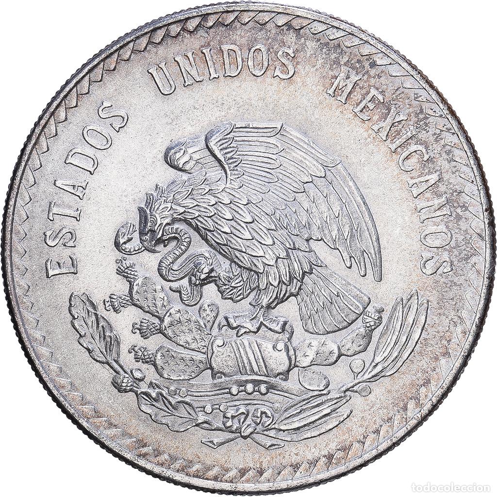 Moedas antigas da Am&eacute;rica: [#1547710] M&eacute;xico, 5 Pesos, Cuauhtemoc, 1948, Mexico City, Plata, EBC, KM:465
