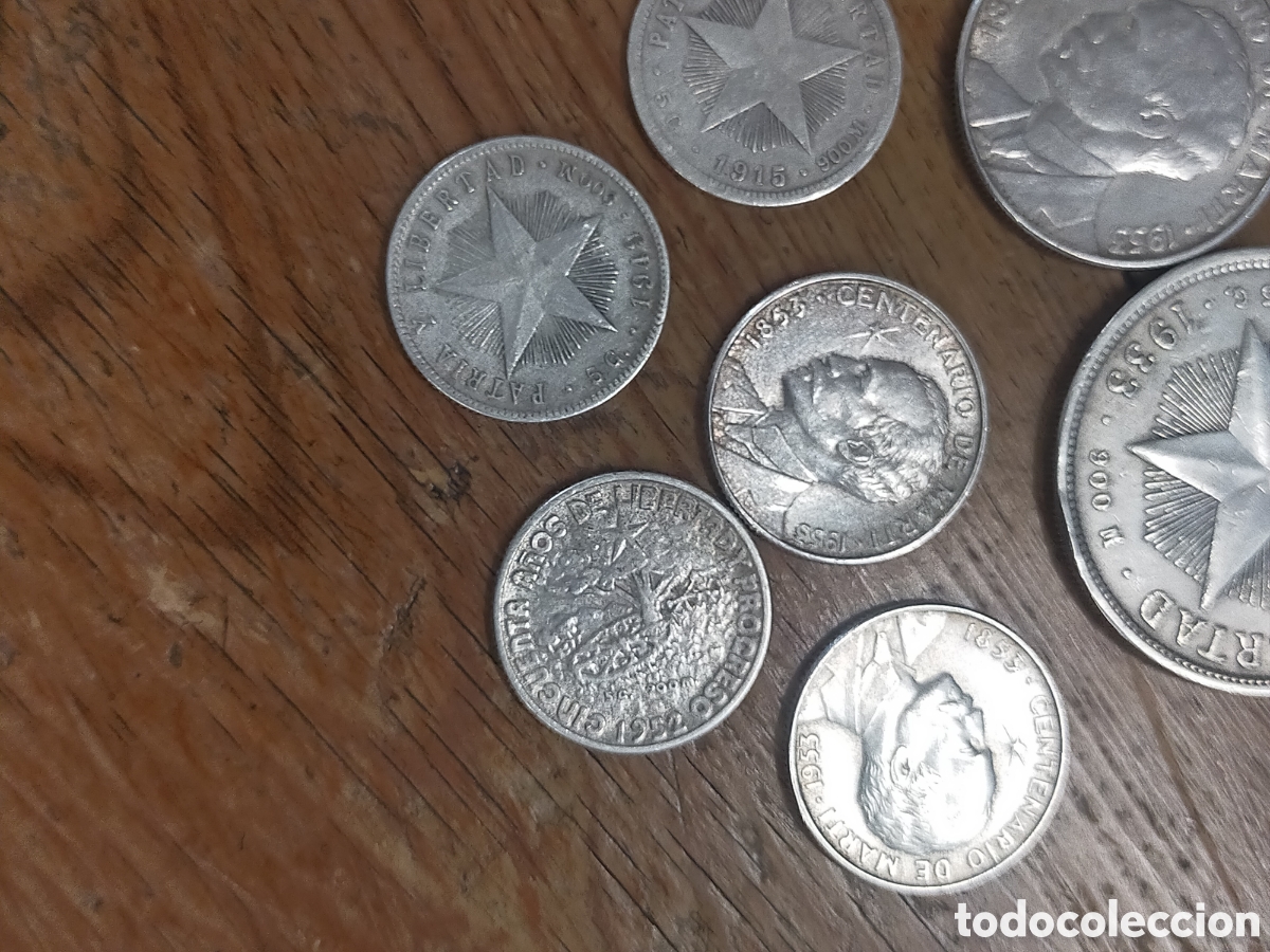 Monedas antiguas de Am&eacute;rica: 7 Monedas plata variadas de Cuba - Foto 4