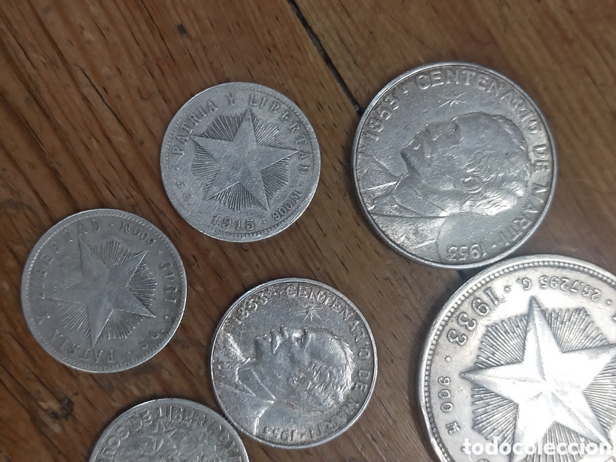 Monedas antiguas de Am&eacute;rica: 7 Monedas plata variadas de Cuba - Foto 5