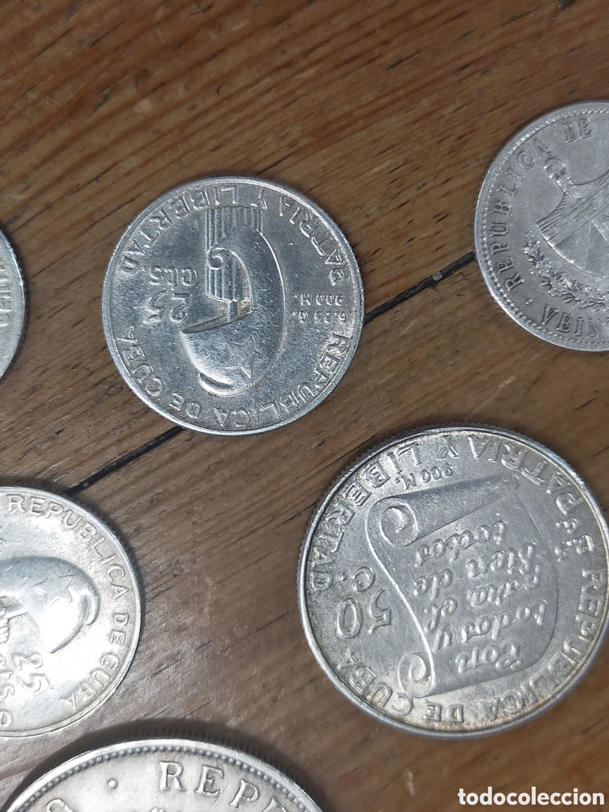 Monedas antiguas de Am&eacute;rica: 7 Monedas plata variadas de Cuba - Foto 7