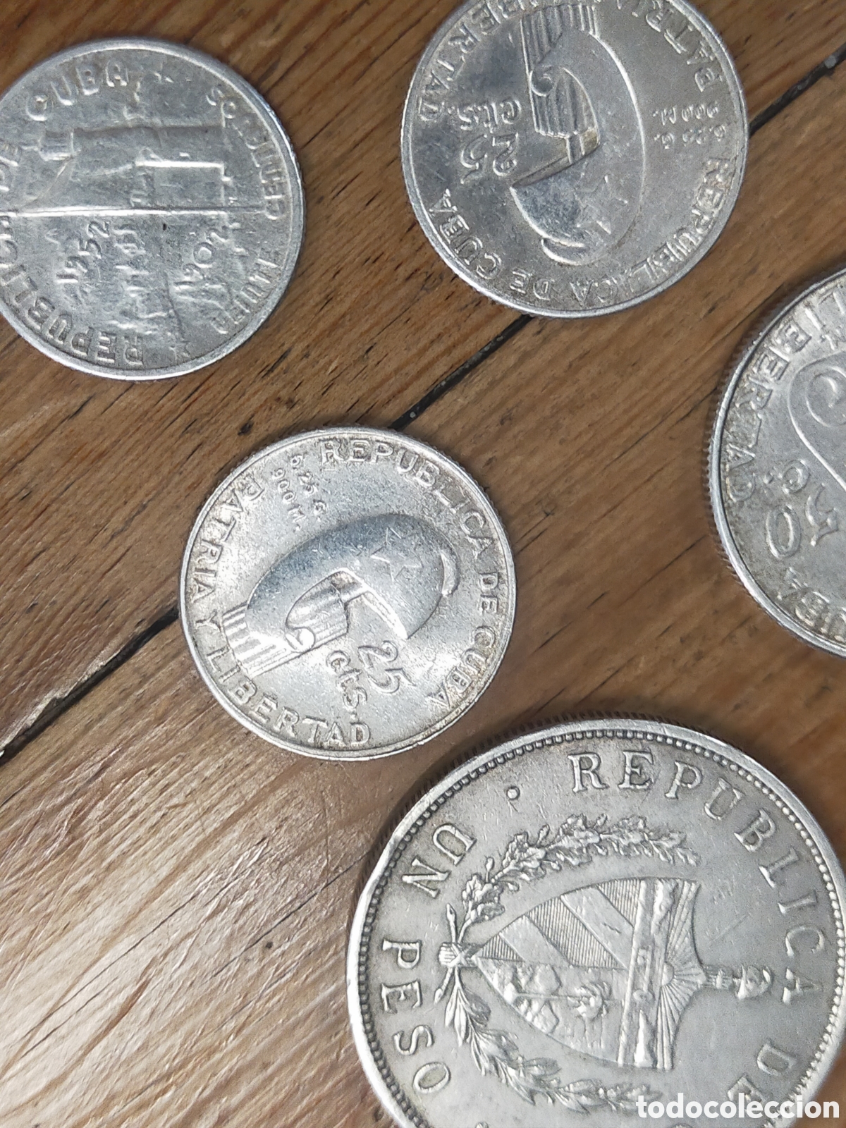Monedas antiguas de Am&eacute;rica: 7 Monedas plata variadas de Cuba - Foto 9
