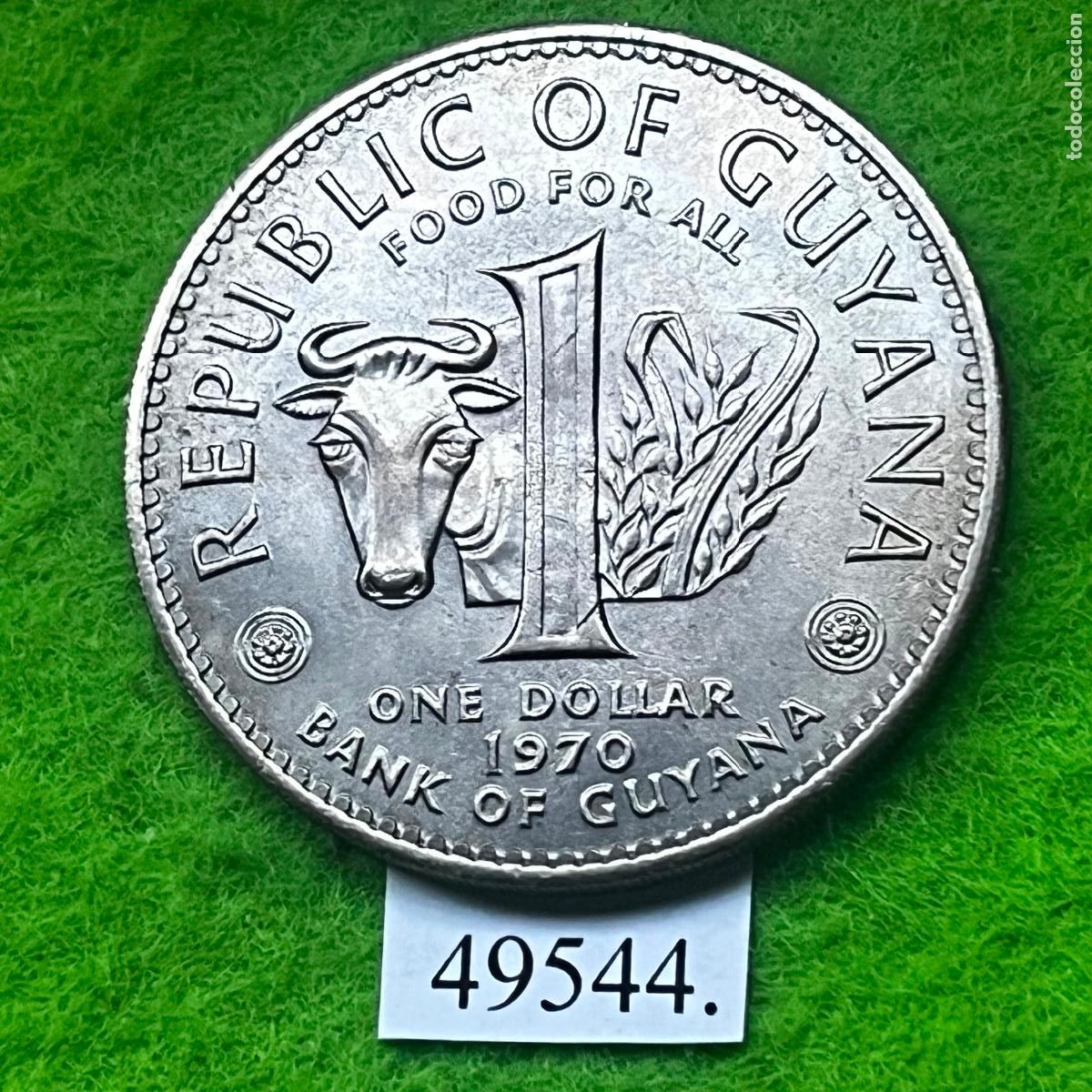 Monete antiche di America: Guyana 1 dolar 1970, FAO