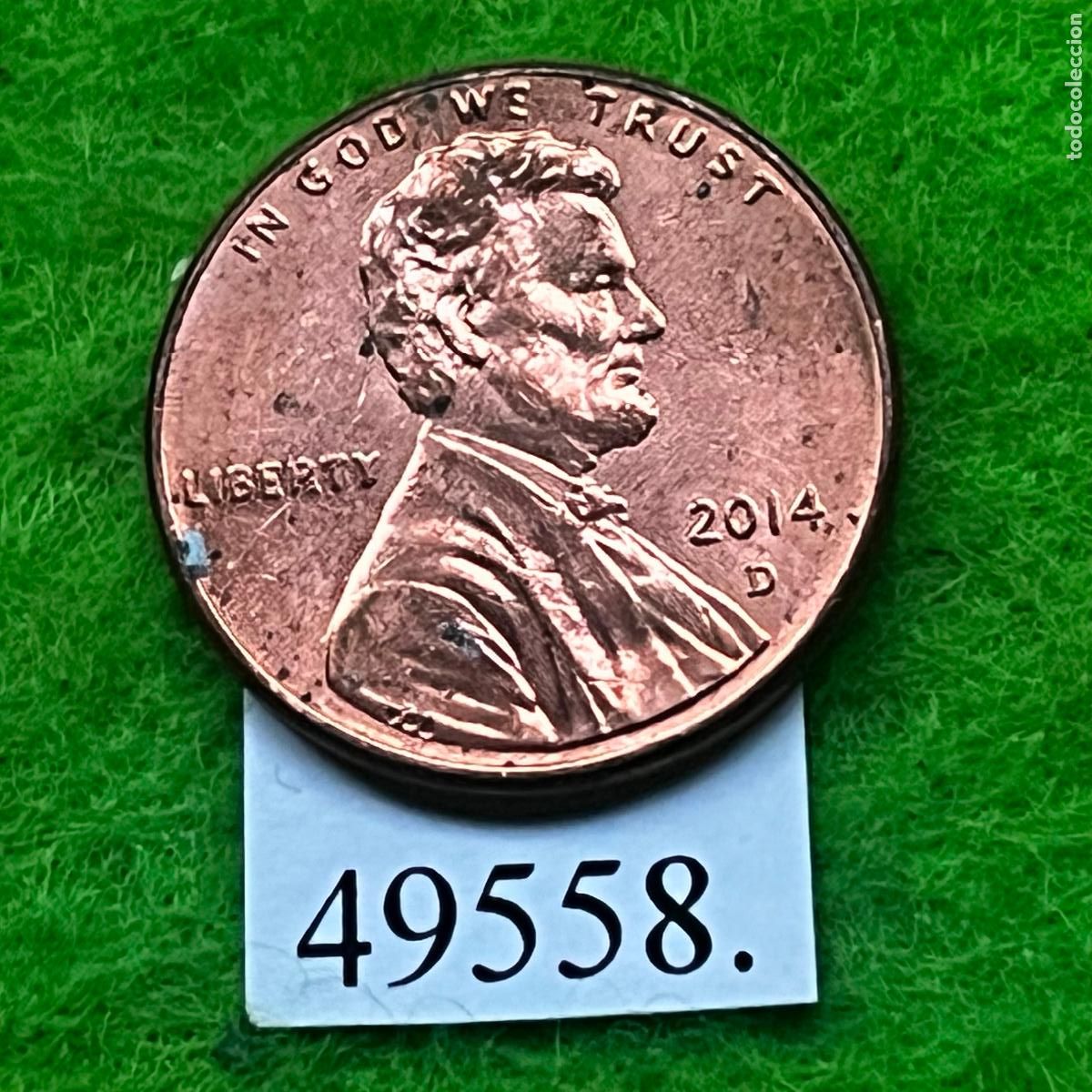 Monedas antiguas de Am&eacute;rica: Estados Unidos de America, 1 centavo, 2014 D, c&eacute;ntimo, USA