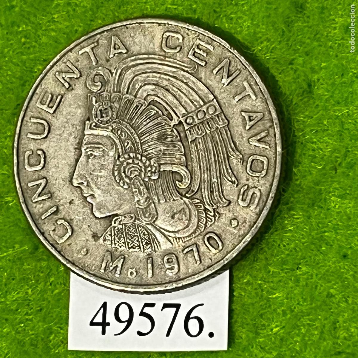 Monedas antiguas de Am&eacute;rica: M&eacute;xico 50 centavos 1970, c&eacute;ntimos, M&eacute;jico