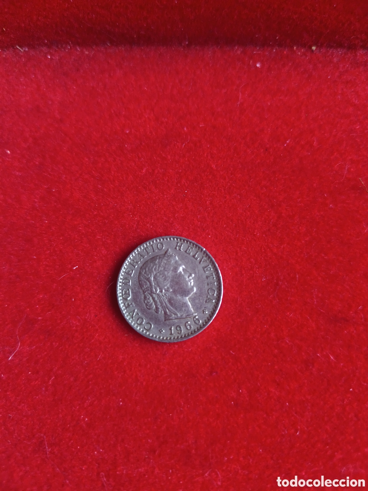 Monete antiche di America: moneda suiza de 20 Rappen del a&ntilde;o 1966