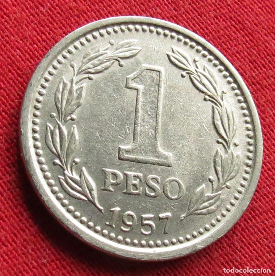 Monnaies anciennes d'Am&eacute;rique: Argentina 1 peso 1957
