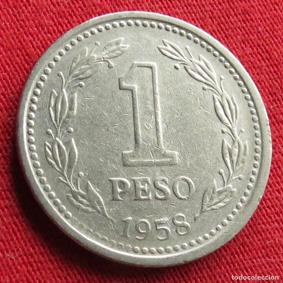 Alte M&uuml;nzen aus Amerika: Argentina 1 peso 1958