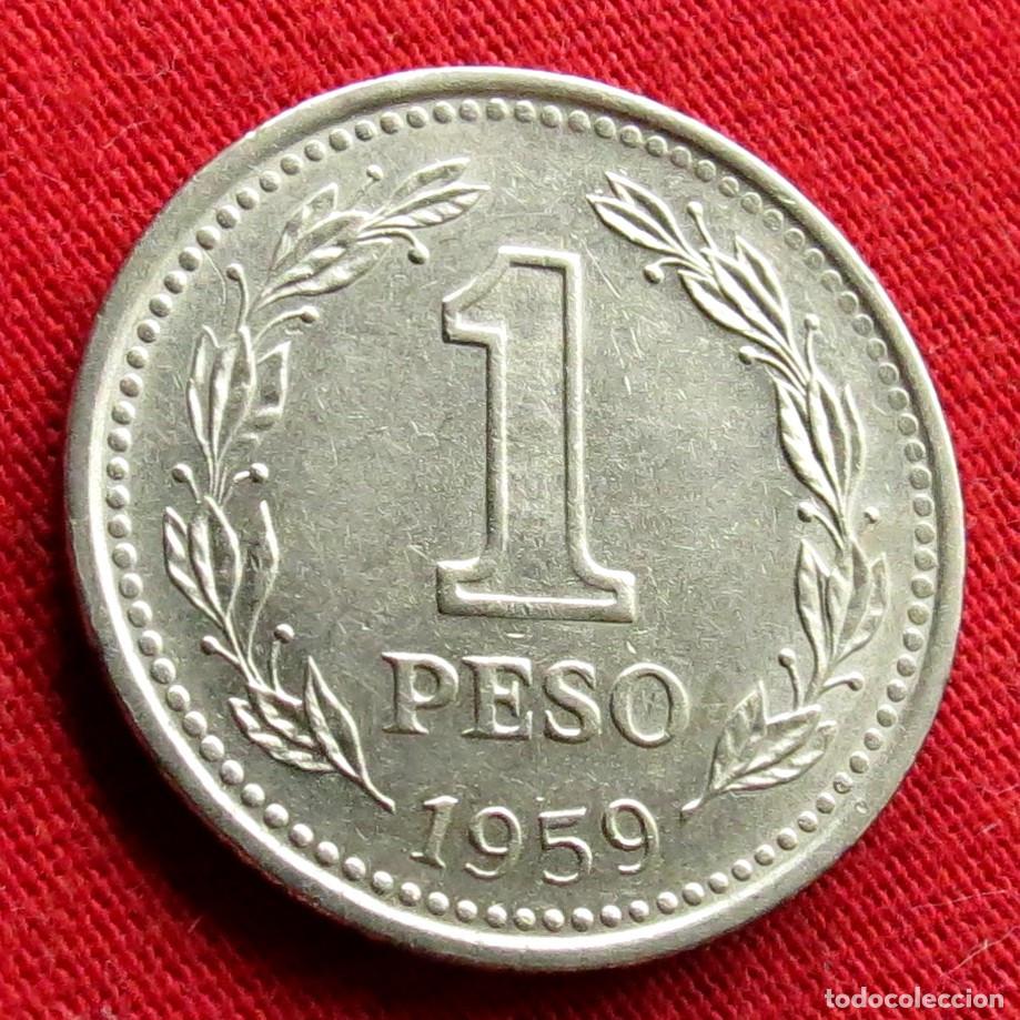 Monnaies anciennes d'Am&eacute;rique: Argentina 1 peso 1959