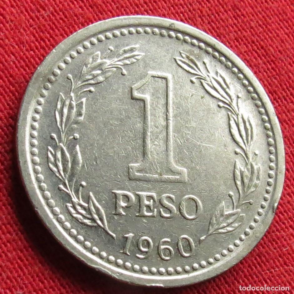 Moedas antigas da Am&eacute;rica: Argentina 1 peso 1960