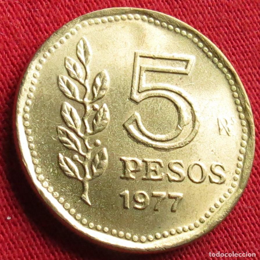 Moedas antigas da Am&eacute;rica: Argentina 5 pesos 1977