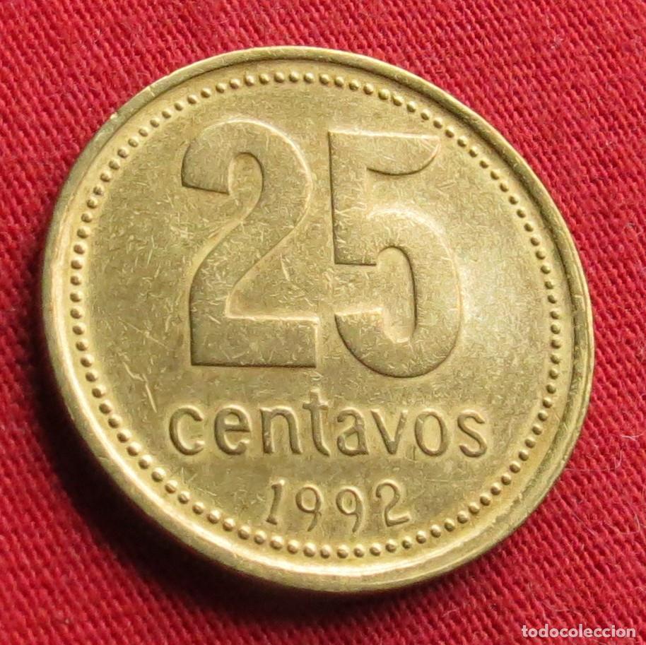 Monnaies anciennes d'Am&eacute;rique: Argentina 25 centavos 1992