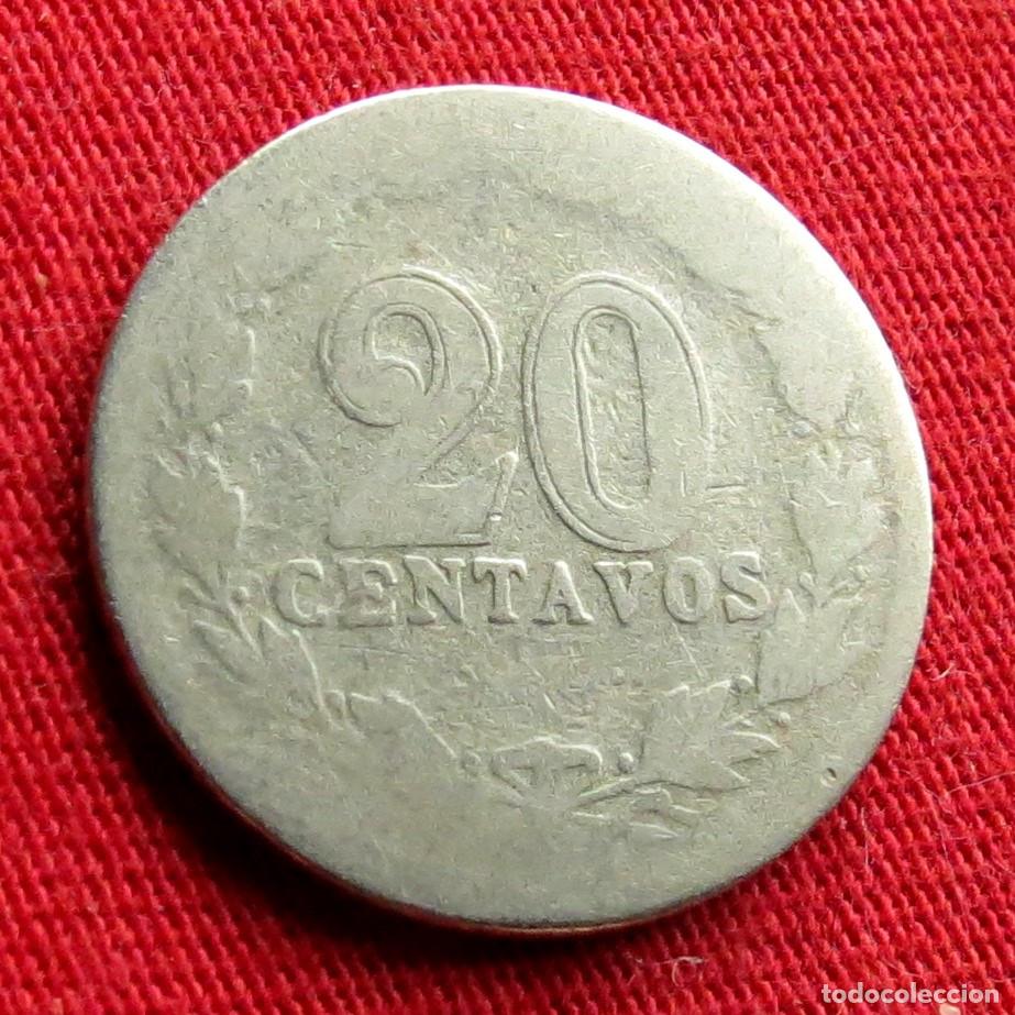 Old Coins of America: Argentina 20 centavos 1905