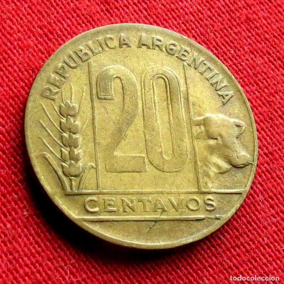 Old Coins of America: Argentina 20 centavos 1949
