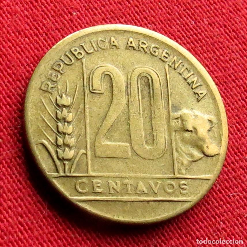 Old Coins of America: Argentina 20 centavos 1950