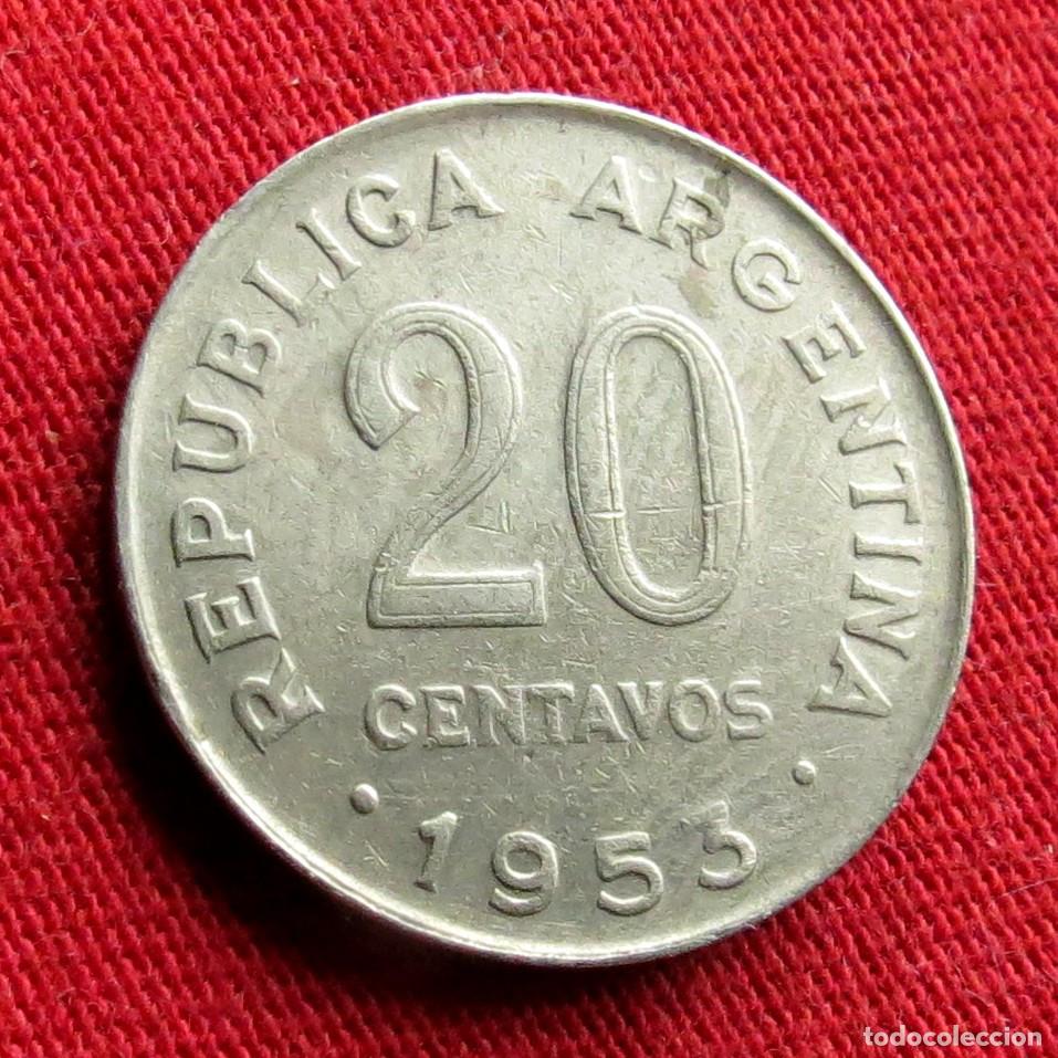 Old Coins of America: Argentina 20 centavos 1953