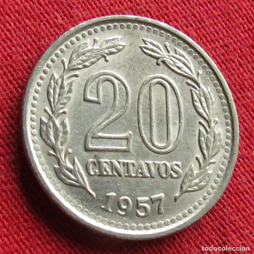 Old Coins of America: Argentina 20 centavos 1957