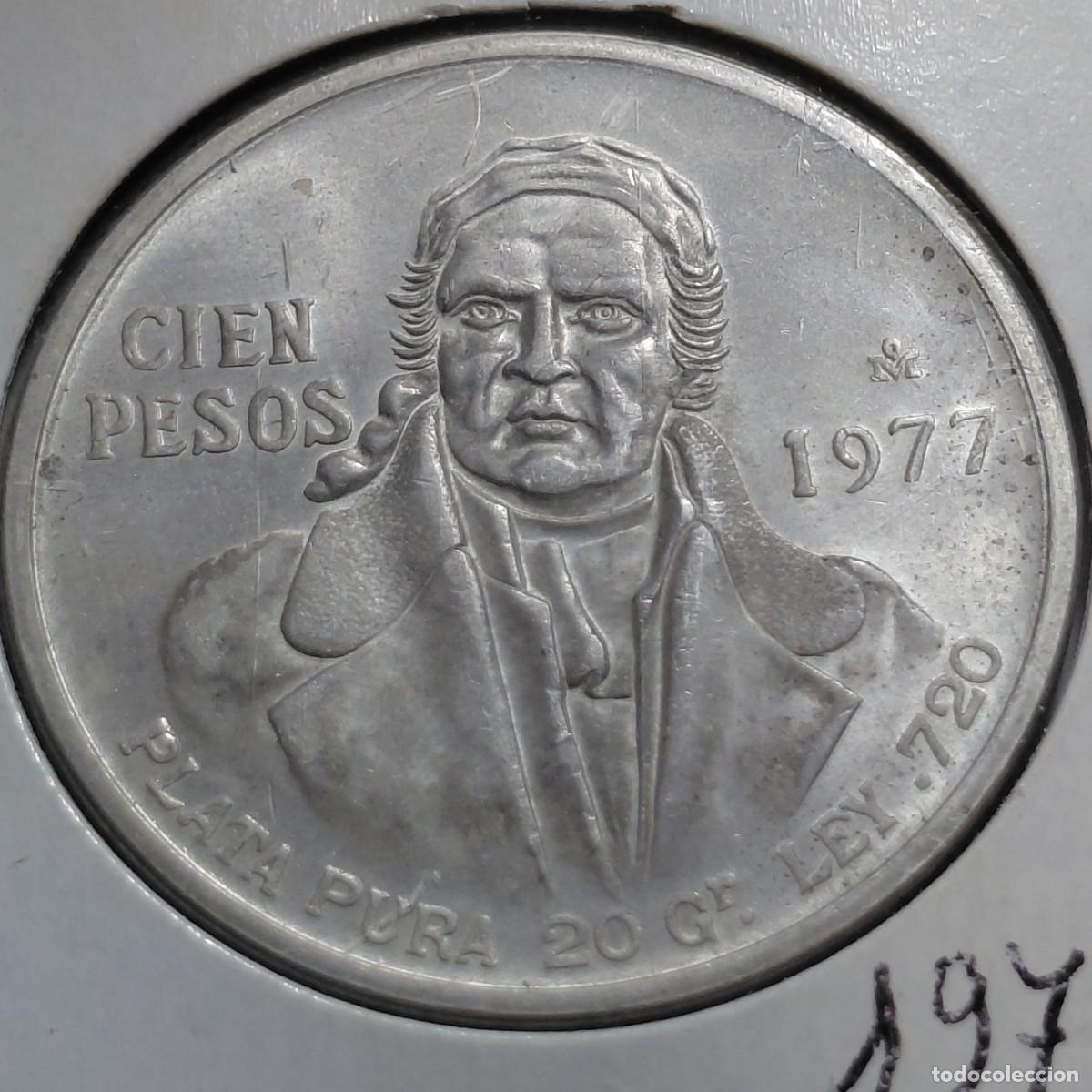 Monete antiche di America: MEXICO - 100 Pesos 1977 KM483 - PLATA