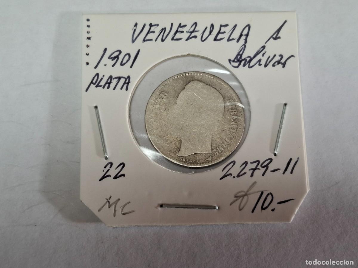 Monedas antiguas de Am&eacute;rica: 1 BOLIVAR de PLATA de 1901 KM 22 VENEZUELA en MC
