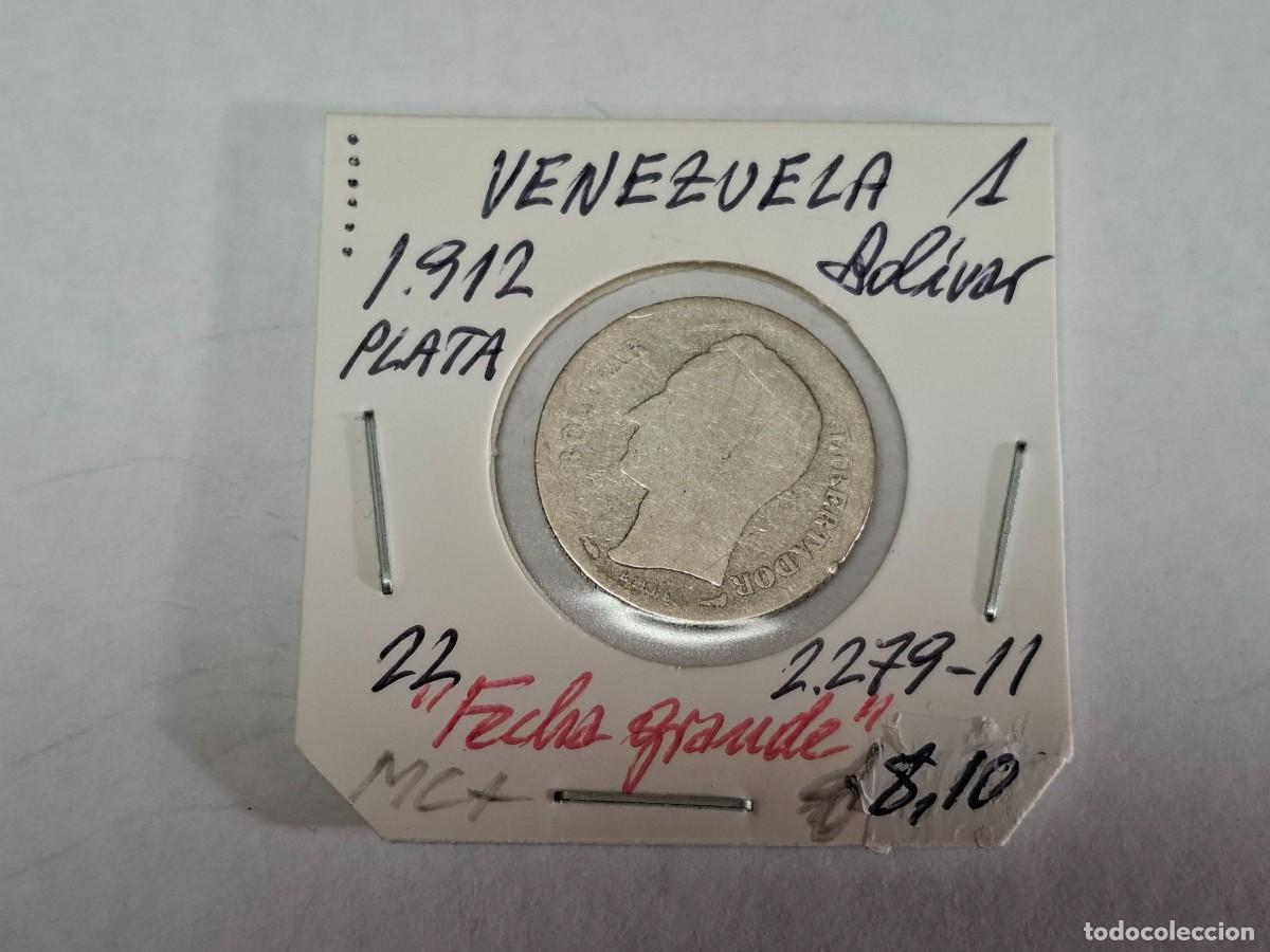Monedas antiguas de Am&eacute;rica: 1 BOLIVAR de PLATA de 1912 KM 22 VENEZUELA en MC+