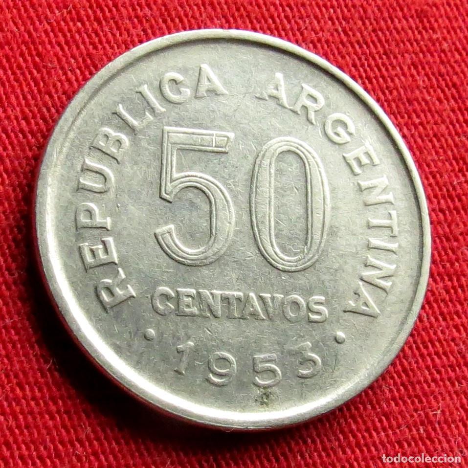 Monedas antiguas de Am&eacute;rica: Argentina 50 centavos 1953