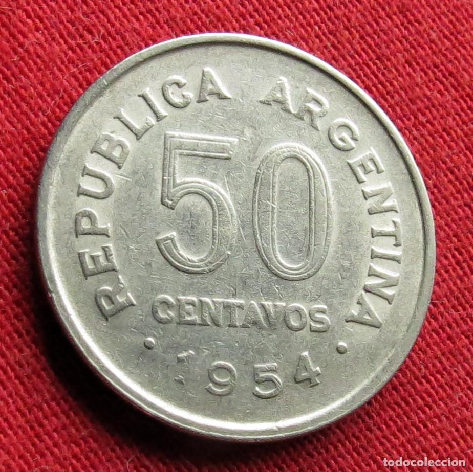 Monedas antiguas de Am&eacute;rica: Argentina 50 centavos 1954