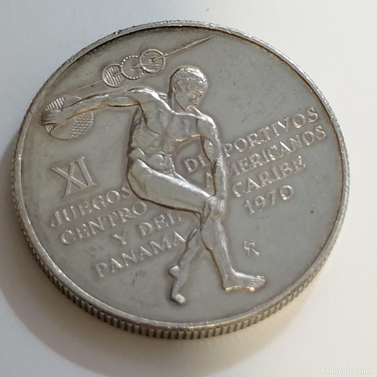 Old Coins of America: PANAMA - 5 Balboas 1970 KM28 PLATA - XI Juegos Centroamericanos y del Caribe