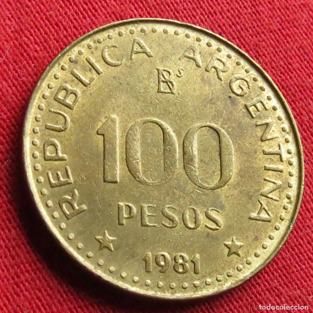 Moedas antigas da Am&eacute;rica: Argentina 100 pesos 1981