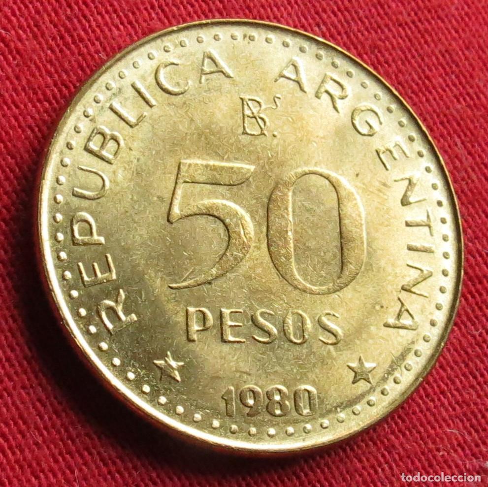 Monedas antiguas de Am&eacute;rica: Argentina 50 pesos 1980