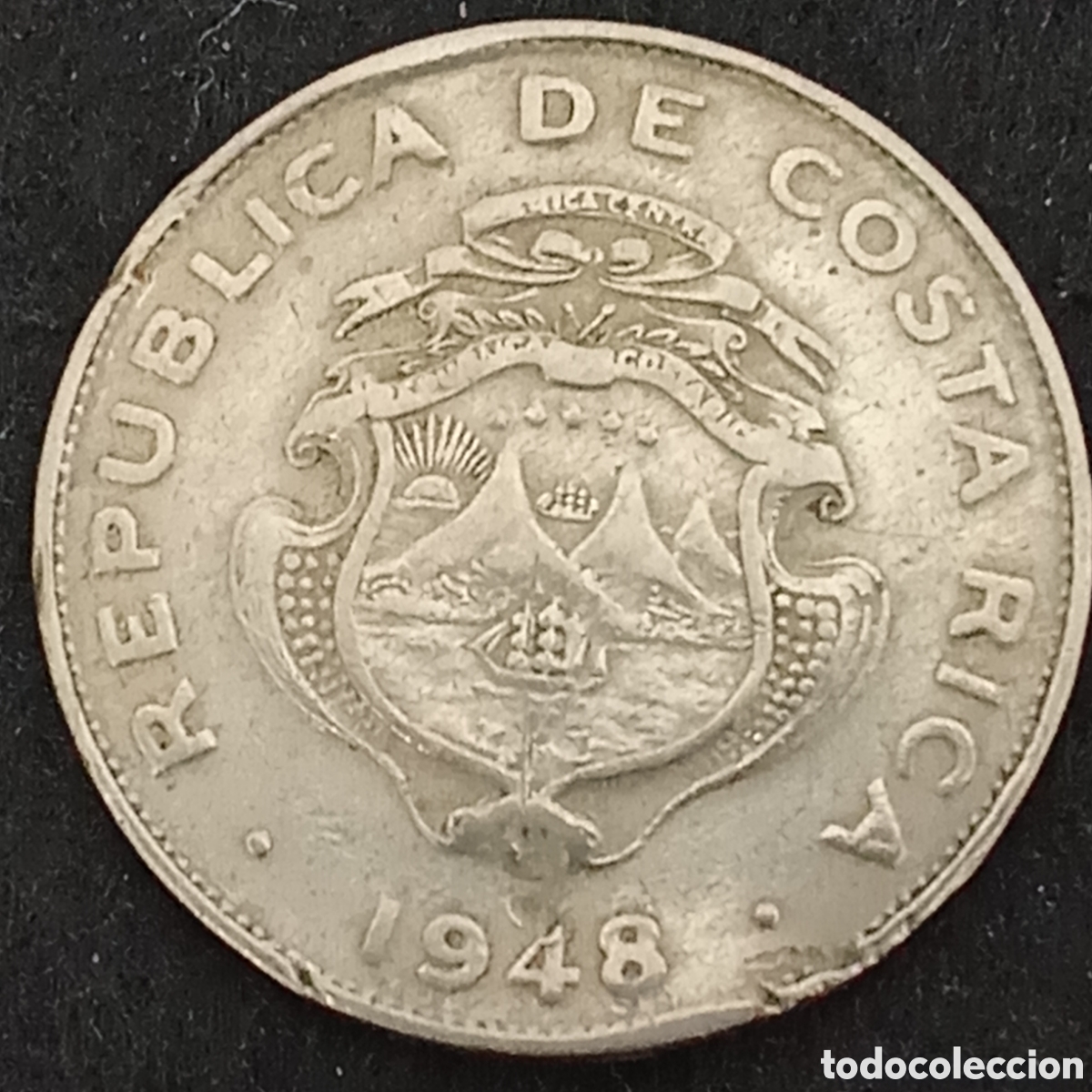 Monete antiche di America: Costa Rica 25 c&eacute;ntimos a&ntilde;o 1948