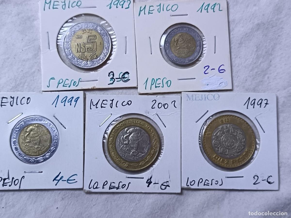 Old Coins of America: Lote de Monedas Bimet&aacute;licas, en estuche de Cart&oacute;n, M&eacute;xico, con notas en el cart&oacute;n
