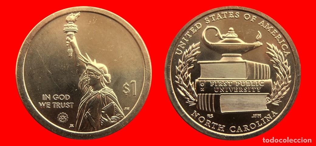 Monedas antiguas de Am&eacute;rica: 1 DOLAR 2021-D SERVICIO INNOVACION CAROLINA NORTE SIN CIRCULAR USA-4928SC