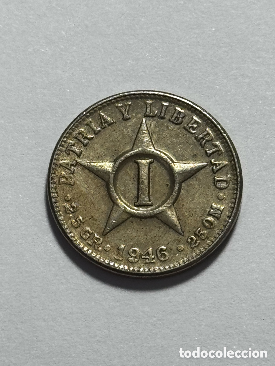 Monete antiche di America: Moneda de 1 centavo de 1946. Cuba. Circulado