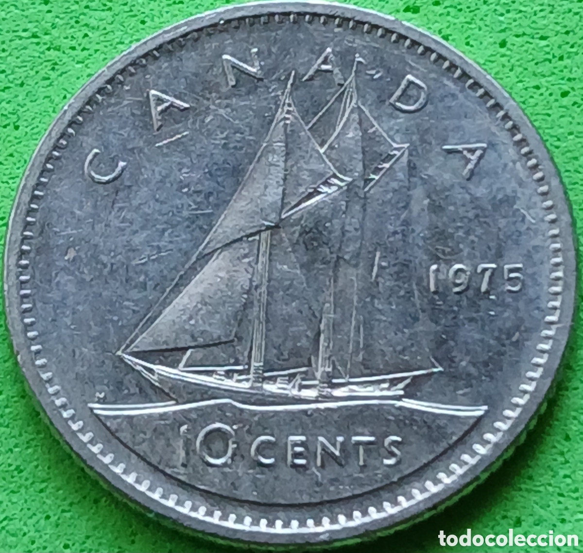 Alte M&uuml;nzen aus Amerika: Canad&aacute; 10 cents 1975 km#77
