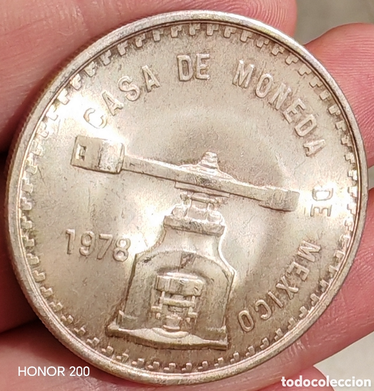 Monedas antiguas de Am&eacute;rica: M&eacute;jico 1 Onza Troy 1978. KM. M49b. Tipo II. Plata