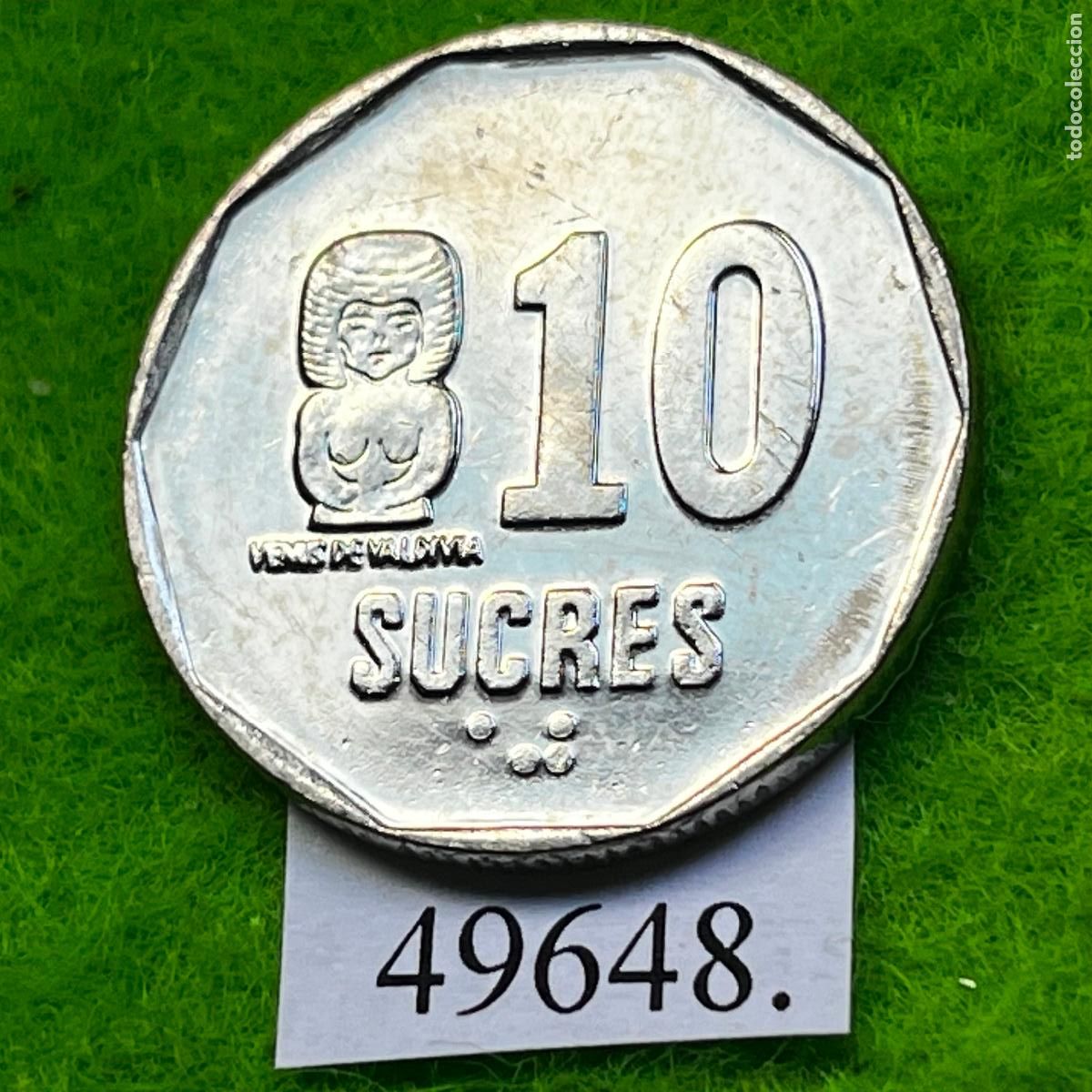 Monete antiche di America: Ecuador 10 sucres 1991
