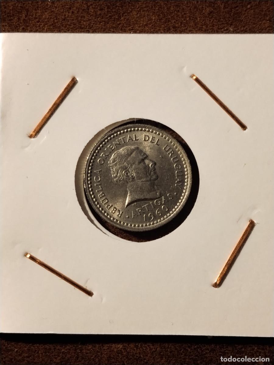 Monete antiche di America: Moneda Uruguay 25 Cent&eacute;simos 1960 Jos&eacute; Artigas Rep&uacute;blica Oriental