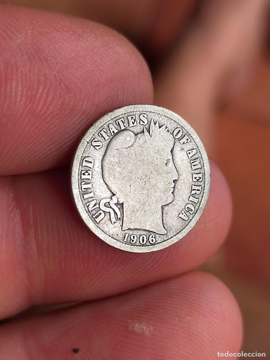 Monete antiche di America: MONEDA 1 UN 10 DIEZ DIME CENTS CENTAVOS 1906 D DENVER BARBER USA ESTADOS UNIDOS AMERICA PLATA