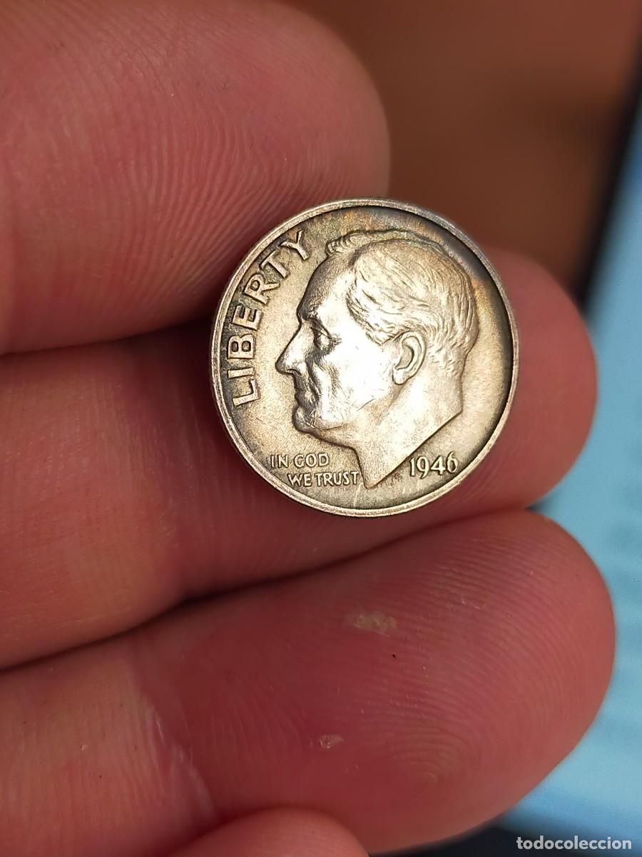 Monedas antiguas de Am&eacute;rica: MONEDA 1 UN 10 DIEZ DIME CENTS CENTAVOS 1946 S SAN FRANCISCO USA ESTADOS UNIDOS AMERICA PLATA