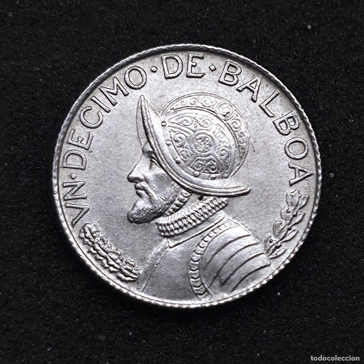 Old Coins of America: MONEDA DE PLATA PANAMA 1 DECIMO DE BALBOA. 1962 EBC