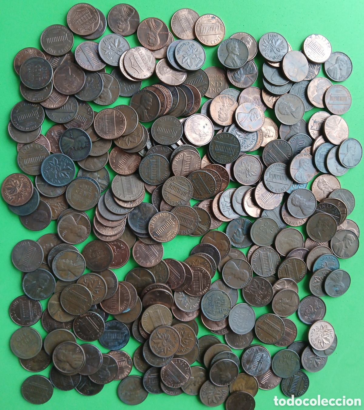 Monedas antiguas de Am&eacute;rica: USA/ CANAD&Aacute; lote 270 monedas. Desde 1940.