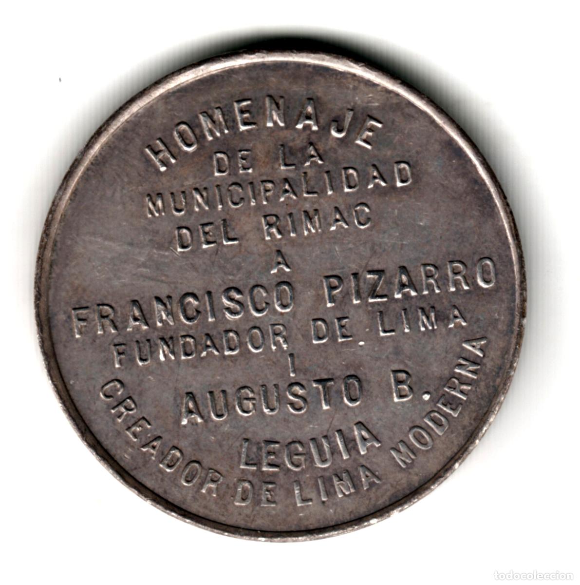 Old Coins of America: PERU medalla plata 1930 inauguraci&oacute;n Avenida Francisco Pizarro 19 Febero