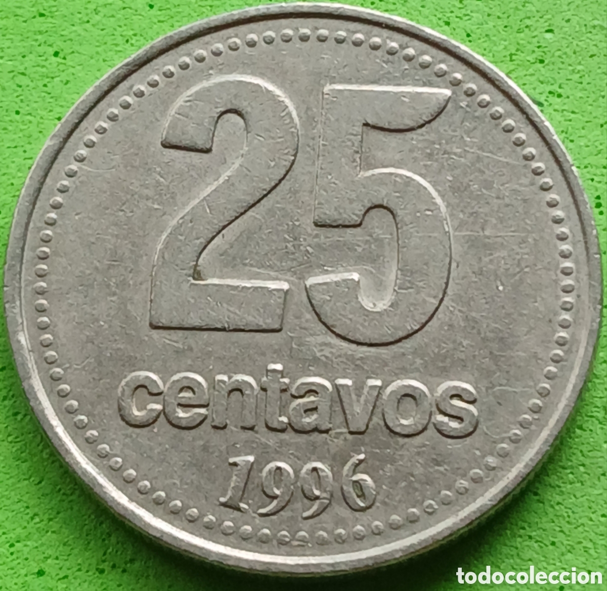 Monedas antiguas de Am&eacute;rica: Argentina 25 centavos 1996 km#110a