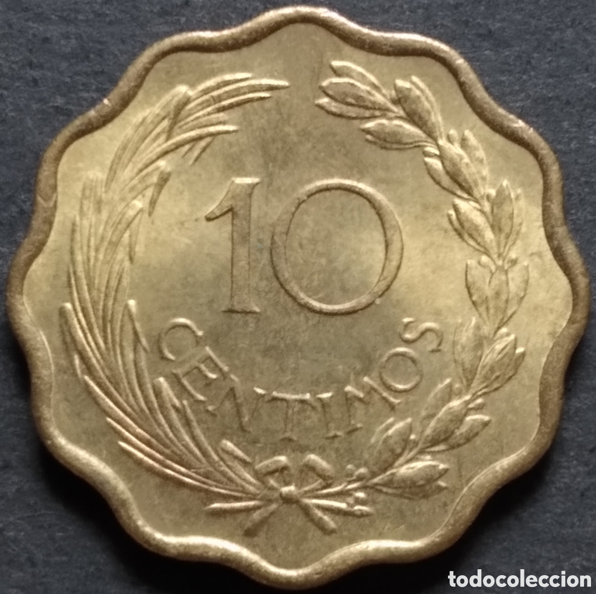 Alte M&uuml;nzen aus Amerika: MONEDA - PARAGUAY 10 C&Eacute;NTIMOS 1953