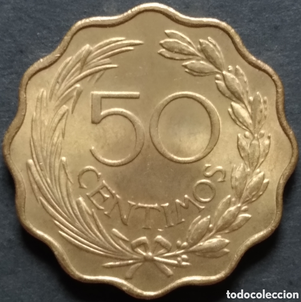 Alte M&uuml;nzen aus Amerika: MONEDA - PARAGUAY 50 C&Eacute;NTIMOS 1953