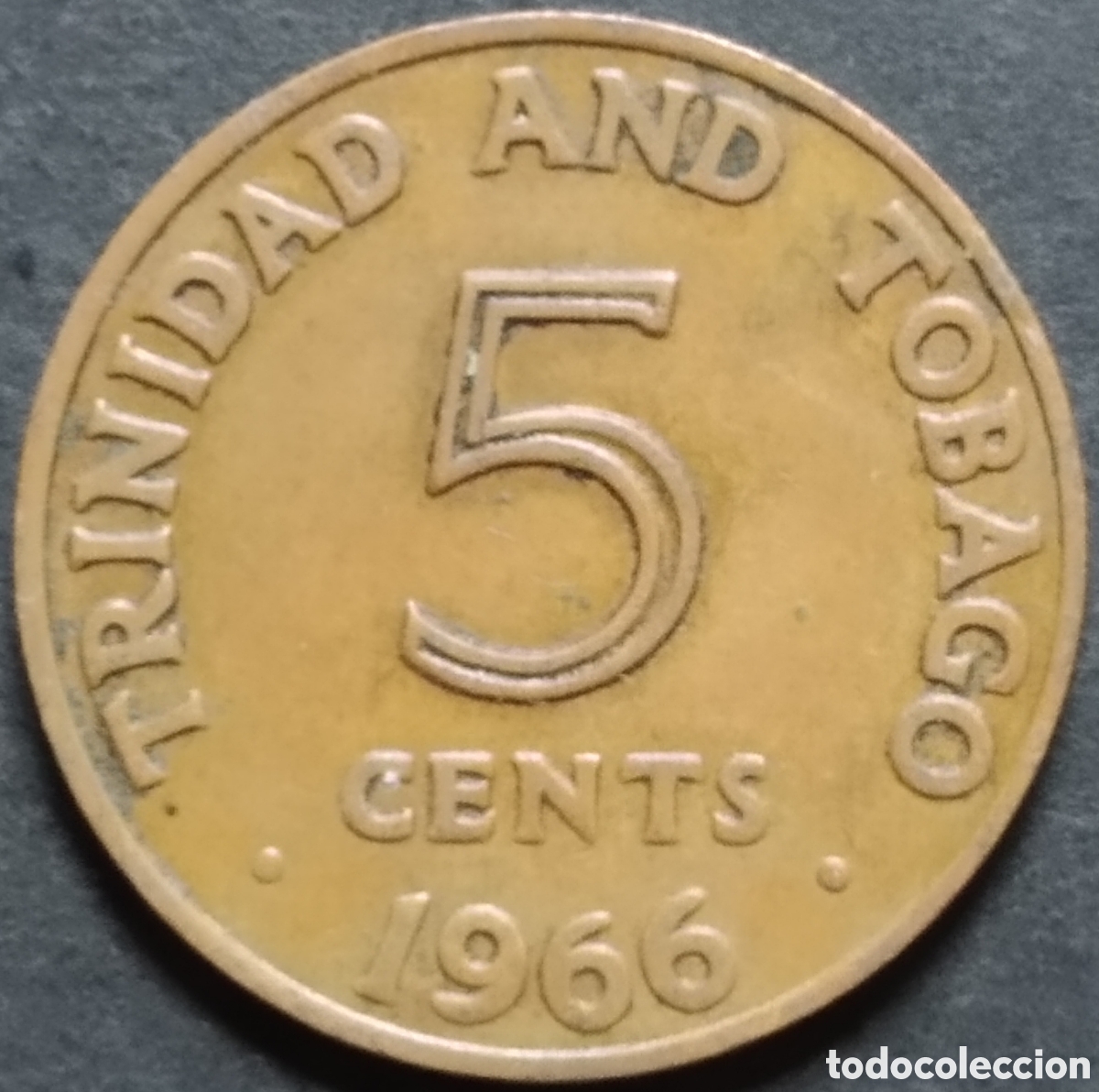 Alte M&uuml;nzen aus Amerika: MONEDA - TRINIDAD Y TOBAGO 5 CENTS 1966