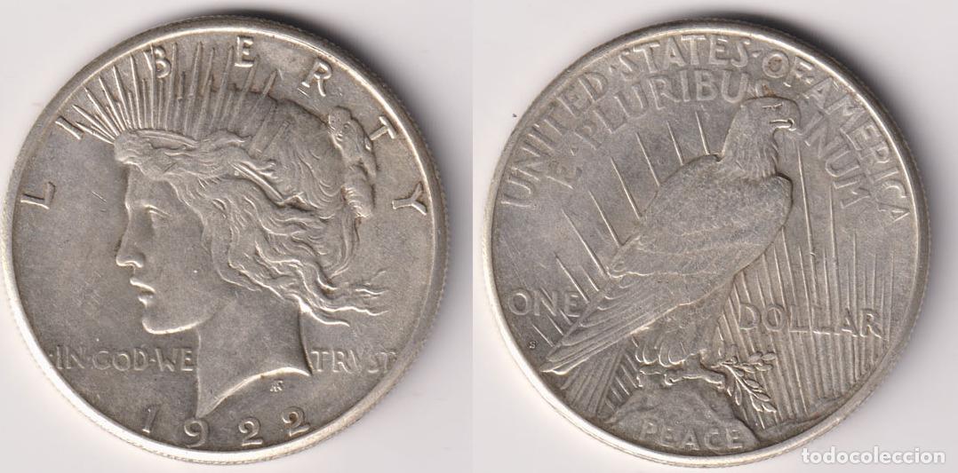 Monedas antiguas de Am&eacute;rica: ESTADOS UNIDOS 1 DOLAR PEACE 1922