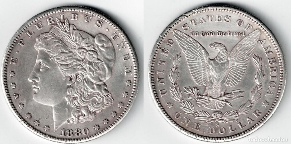 Monedas antiguas de Am&eacute;rica: ESTADOS UNIDOS 1 DOLAR 1880 S