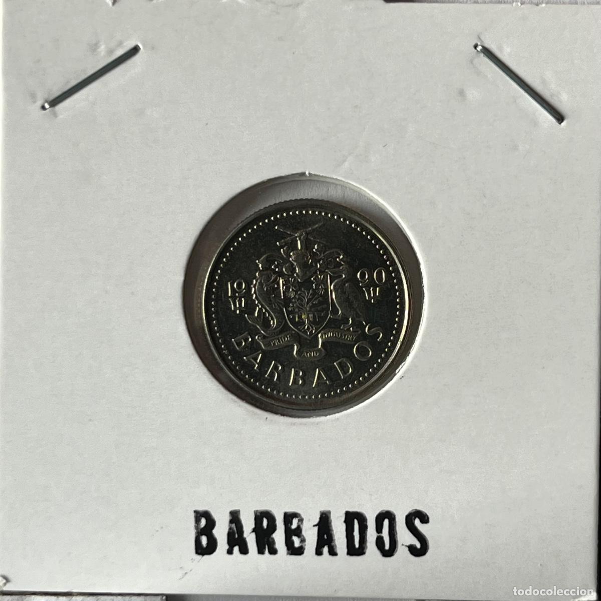 Monedas antiguas de Am&eacute;rica: N&ordm; 0114 BARBADOS 10 CENTS 1990 KM# 12